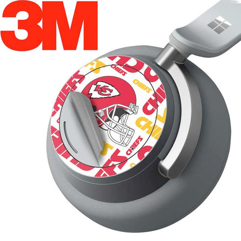 NFL Kansas City Chiefs White Blast Surface Headphones Skin