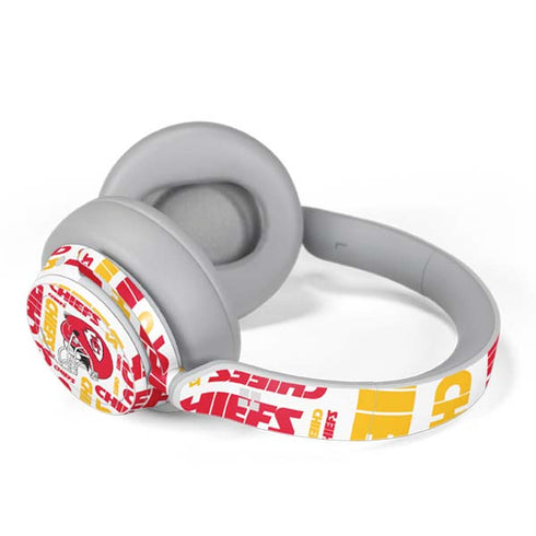 NFL Kansas City Chiefs White Blast Surface Headphones Skin