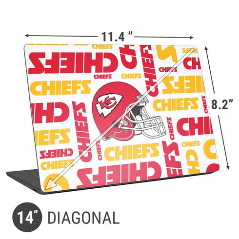 NFL Kansas City Chiefs White Blast Universal Laptop 14in (11.4 x 8.2in) Skin