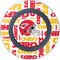 NFL Kansas City Chiefs White Blast Wireless Charger Skin