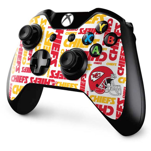 NFL Kansas City Chiefs White Blast Xbox One Controller Skin