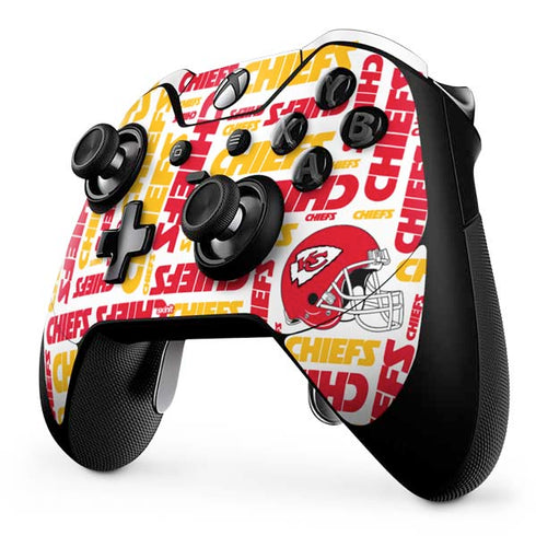 NFL Kansas City Chiefs White Blast Xbox One Elite Controller Skin