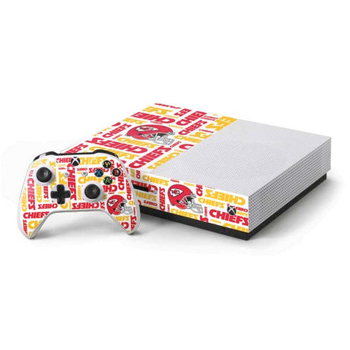 NFL Kansas City Chiefs White Blast Xbox One Skins