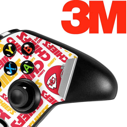 NFL Kansas City Chiefs White Blast Xbox One S Controller Skin
