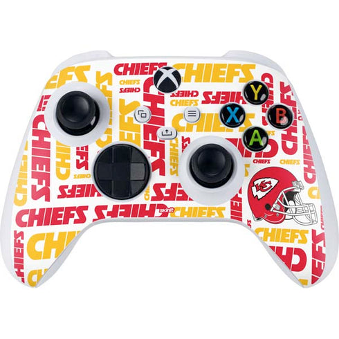 NFL Kansas City Chiefs White Blast Xbox Series S Controller Skin