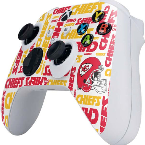 NFL Kansas City Chiefs White Blast Xbox Series S Controller Skin