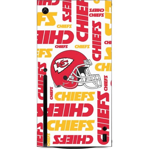 NFL Kansas City Chiefs White Blast Xbox Series X Console Skin