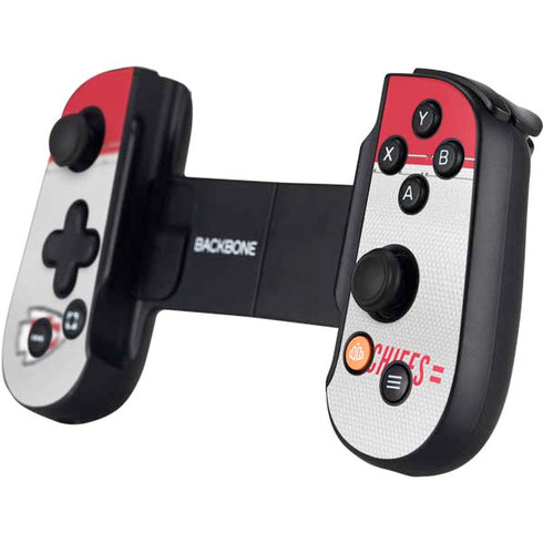 NFL Kansas City Chiefs White Striped Backbone One for iPhone Game Controller Skin