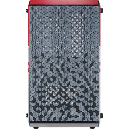 NFL Kansas City Chiefs White Striped Cooler Master MasterBox Q300L Mini Tower Skin