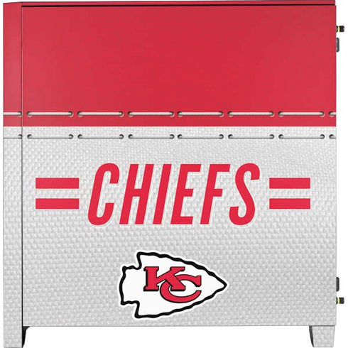 NFL Kansas City Chiefs White Striped Corsair 4000D Tempered Glass Mid-Tower ATX Case Skin