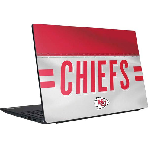 NFL Kansas City Chiefs White Striped Dell Vostro Skin