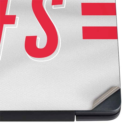 NFL Kansas City Chiefs White Striped Dell Vostro Skin