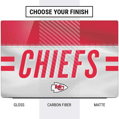 NFL Kansas City Chiefs White Striped Dell Vostro Skin