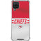 NFL Kansas City Chiefs White Striped Galaxy A12 Clear Case