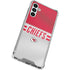 NFL Kansas City Chiefs White Striped Galaxy A13 5G Clear Case