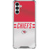 NFL Kansas City Chiefs White Striped Galaxy A13 5G Clear Case