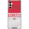 NFL Kansas City Chiefs White Striped Galaxy A14 5G Clear Case