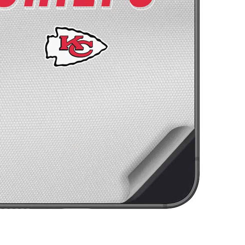 NFL Kansas City Chiefs White Striped Galaxy A14 5G Skin