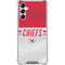 NFL Kansas City Chiefs White Striped Galaxy A15 5G Clear Case