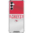 NFL Kansas City Chiefs White Striped Galaxy A15 5G Clear Case