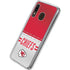 NFL Kansas City Chiefs White Striped Galaxy A20 Clear Case