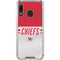 NFL Kansas City Chiefs White Striped Galaxy A30 Clear Case