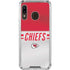NFL Kansas City Chiefs White Striped Galaxy A30 Clear Case