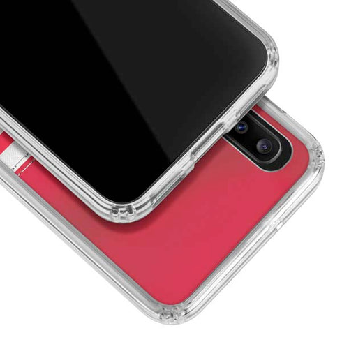 NFL Kansas City Chiefs White Striped Galaxy A30 Clear Case