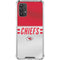 NFL Kansas City Chiefs White Striped Galaxy A32 5G Clear Case