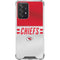 NFL Kansas City Chiefs White Striped Galaxy A52 5G Clear Case