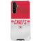 NFL Kansas City Chiefs White Striped Galaxy A54 5G Clear Case