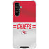 NFL Kansas City Chiefs White Striped Galaxy A54 5G Clear Case
