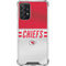 NFL Kansas City Chiefs White Striped Galaxy A72 5G Clear Case