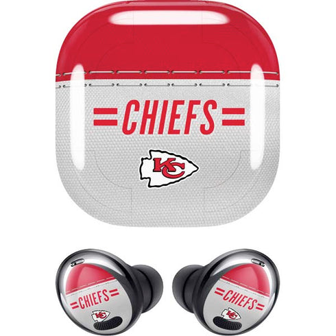 NFL Kansas City Chiefs White Striped Galaxy Buds Pro Skin