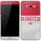 NFL Kansas City Chiefs White Striped Galaxy J7 Skin