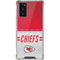 NFL Kansas City Chiefs White Striped Galaxy Note20 5G Clear Case