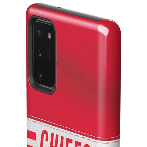 NFL Kansas City Chiefs White Striped Galaxy Note20 5G Pro Case