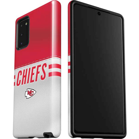 NFL Kansas City Chiefs White Striped Galaxy Note20 5G Pro Case