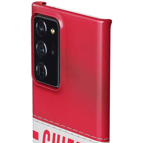 NFL Kansas City Chiefs White Striped Galaxy Note20 Ultra 5G Lite Case