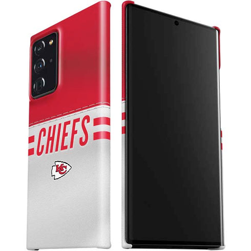 NFL Kansas City Chiefs White Striped Galaxy Note20 Ultra 5G Lite Case