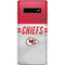 NFL Kansas City Chiefs White Striped Galaxy S10 Plus Skin