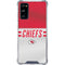 NFL Kansas City Chiefs White Striped Galaxy S20 FE Clear Case