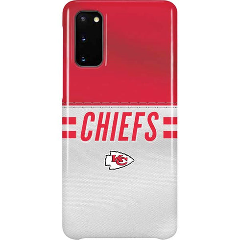 NFL Kansas City Chiefs White Striped Galaxy S20 Lite Case