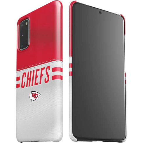 NFL Kansas City Chiefs White Striped Galaxy S20 Lite Case