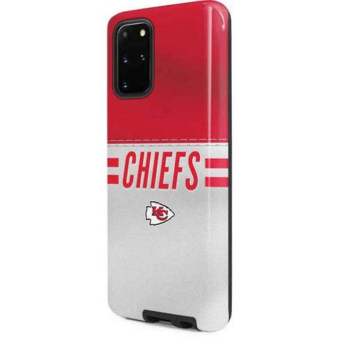 NFL Kansas City Chiefs White Striped Galaxy S20 Plus Pro Case