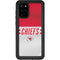 NFL Kansas City Chiefs White Striped Galaxy S20 Plus Waterproof Case