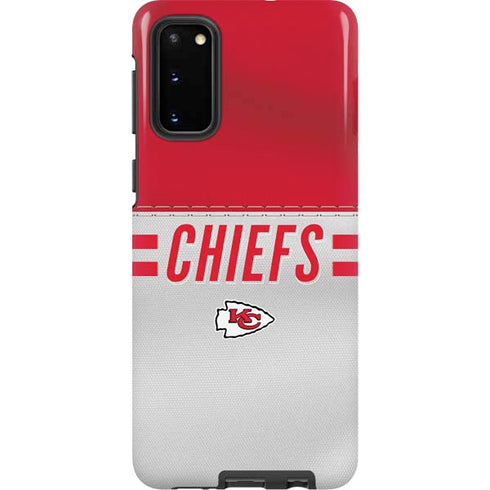 NFL Kansas City Chiefs White Striped Galaxy S20 Pro Case