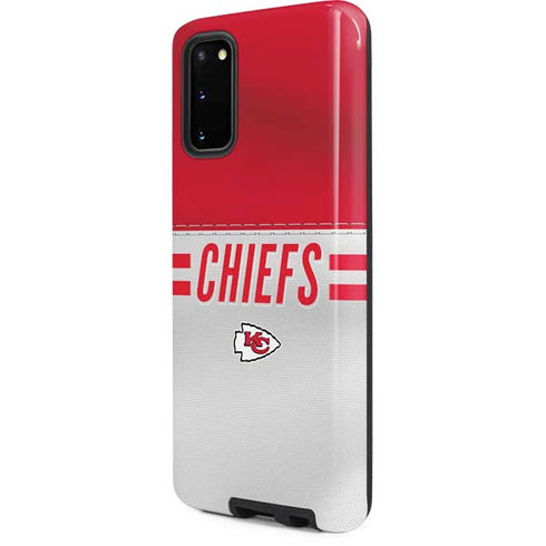 NFL Kansas City Chiefs White Striped Galaxy S20 Pro Case