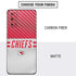 NFL Kansas City Chiefs White Striped Galaxy S20 Skin