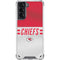 NFL Kansas City Chiefs White Striped Galaxy S21 5G Clear Case